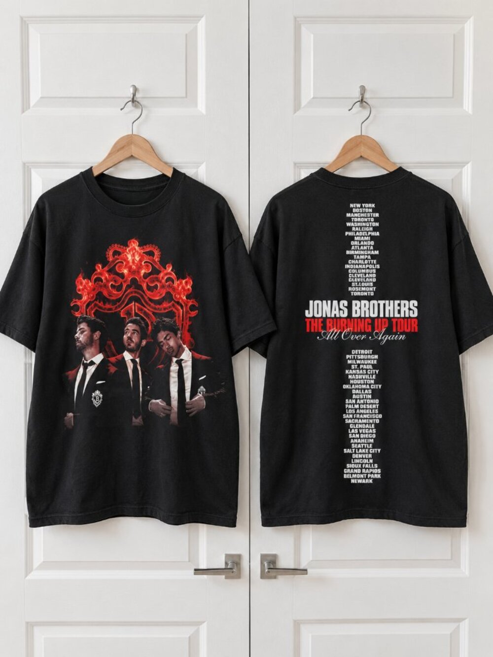 Jonas Brothers Burning Up Crest Tour Tee